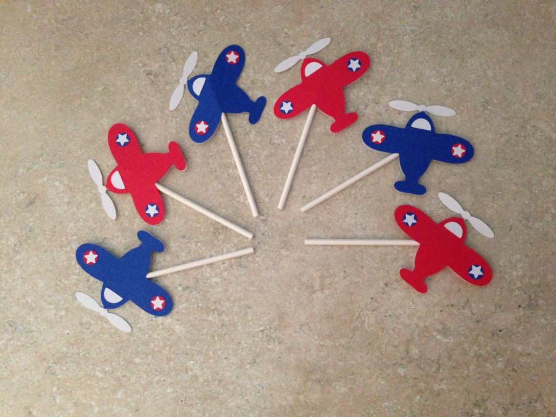 Airplane Cupcake Toppers