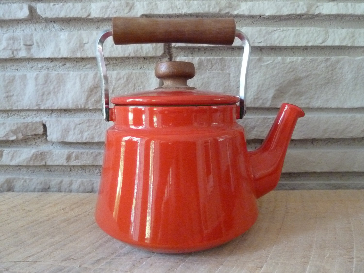 Vintage Dansk Quistgaard Enamel Tea Kettle