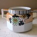 12 oz Soy Candle in Metallic/Luster Orange and White Sugar Bowl, Dye Free, Cotton Wick, Lead Free, Essential Oil