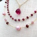 RESERVED for Jennifer Ruby necklace Pink sapphire pearl necklace Layered necklace Tourmaline gemstone jewelry Multistrand beaded jewelry