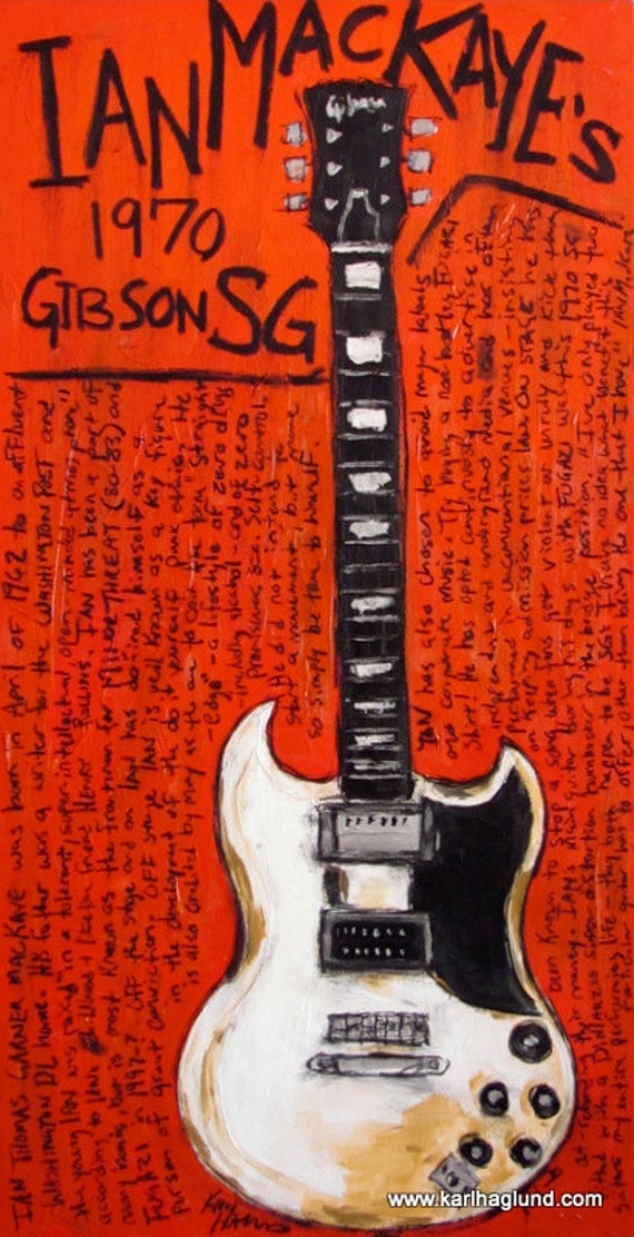 Gibson SG Artwork. Ian MacKaye 1970 Gibson SG electric guitar