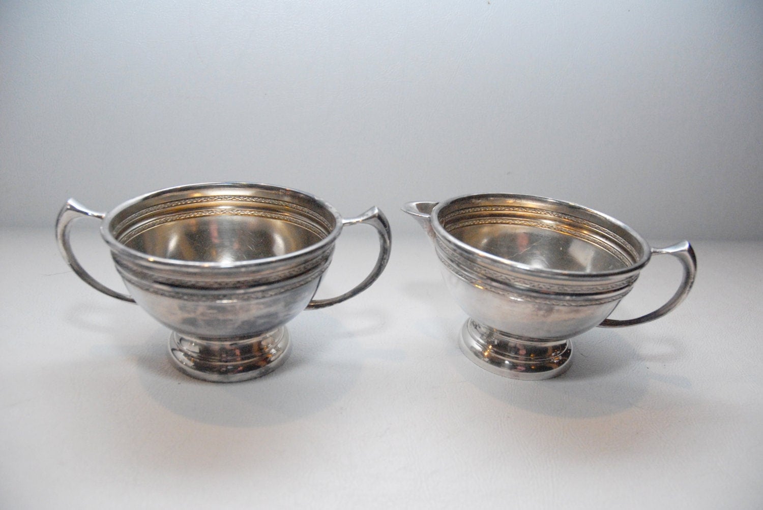 Vintage Silver Cream and Sugar Set Haute Juice