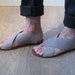 Grey crossed womem sandal