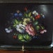 Vintage Antique RUSSIAN TOLEWARE Hand Painted Tole Tray