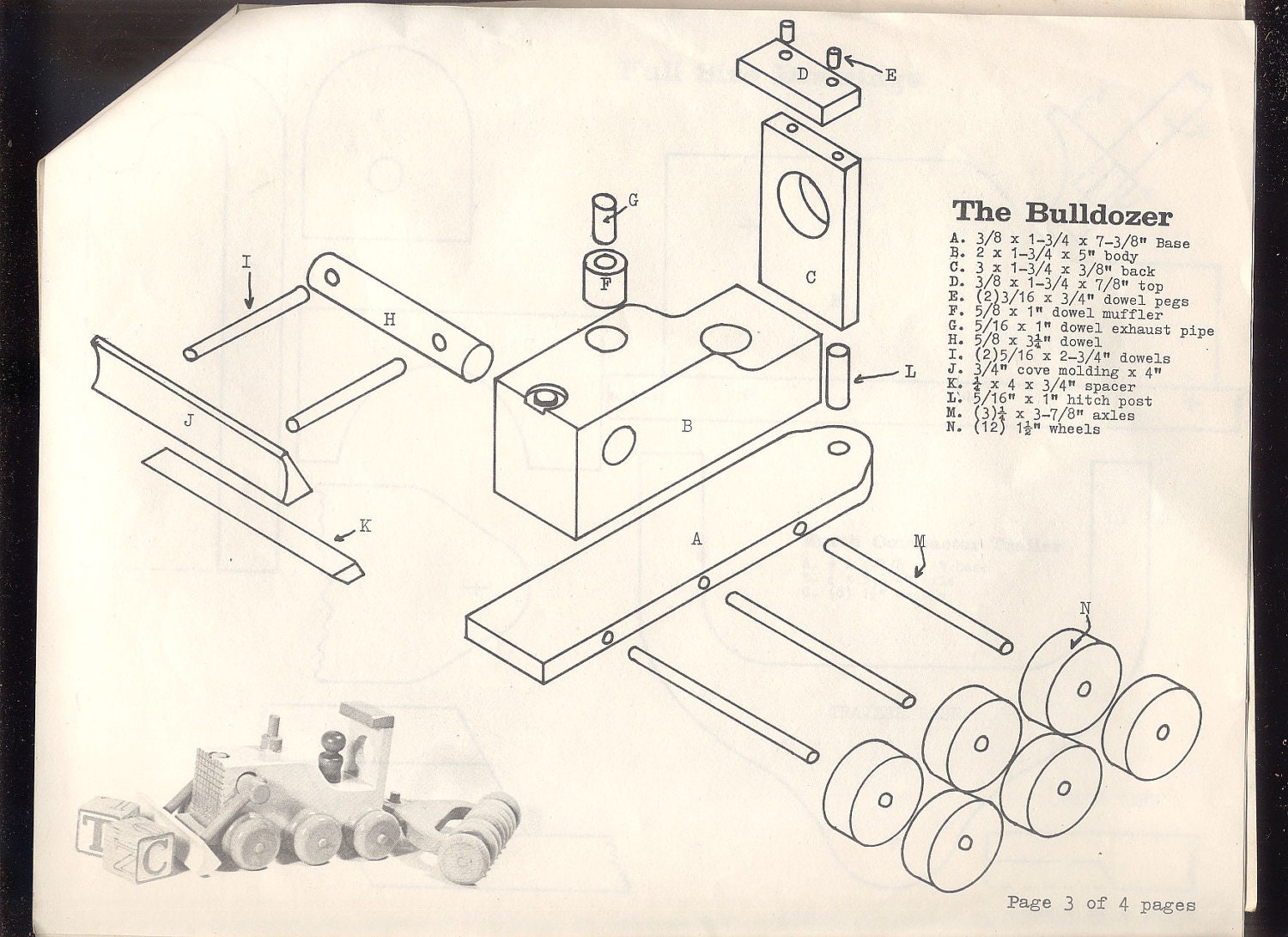 over 25 sets of plans / patterns for WOODEN TOYS pull toys