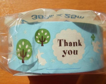 FOREST Animals Design Japanese THANK YOU Tape
