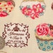 Mignon Do Picnic / Cup Cakes PRINT Cream White Japanese Fabric - 110cm x 50cm