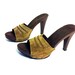 Oak Leather Cowgirl Platform Clog Pumps 8 - Western Nailed Clog High Heels 8