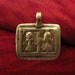 Antique Silver Lakshmi Duo Hindu Amulet