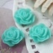 13mm aqua blue resin flower cabochon push pin thumb tack