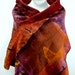 Nuno felt reversible art to wear shawl / wrap 'Red Earth'