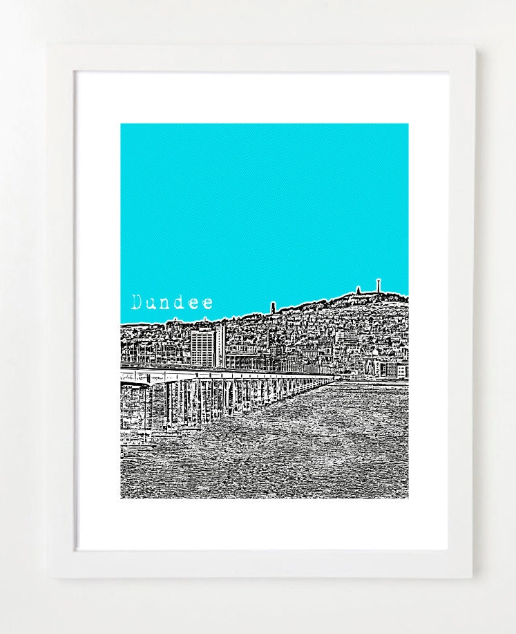 Dundee Scotland Art Print Dundee City Skyline Poster