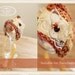 Newborn girl's rustic vintage look crochet pixie bonnet hat with long ribbon ties & detachable embellishment. Photography prop.