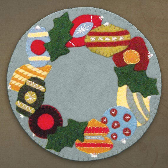 PATTERN Vintage Christmas Ornaments Wool Applique'