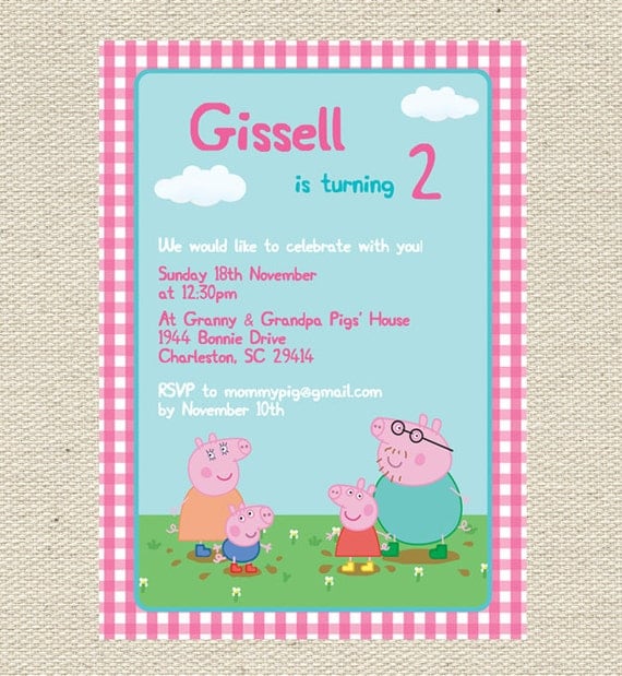 Peppa Pig Invitations 6