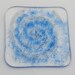Royal blue glow glass coaster