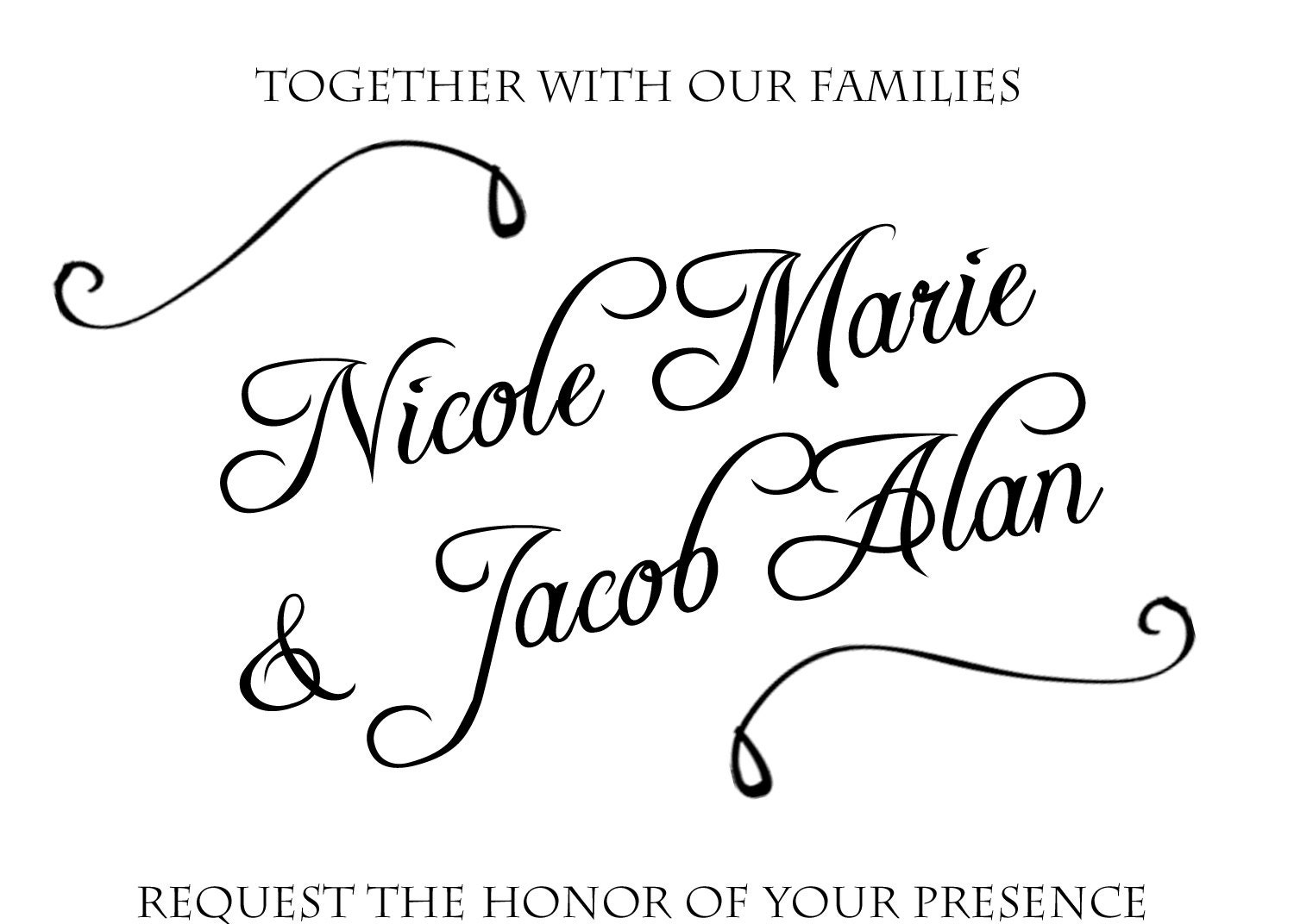 Classic Black and White Wedding Invitation DIY Printable