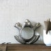 magnifying glass frog metal home office work decor gift modern minimal decor display silver and black