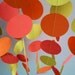 Neon Pink Orange Green Garland, Birthday Party, Fluorescent Colors, Paper Garland, 10'