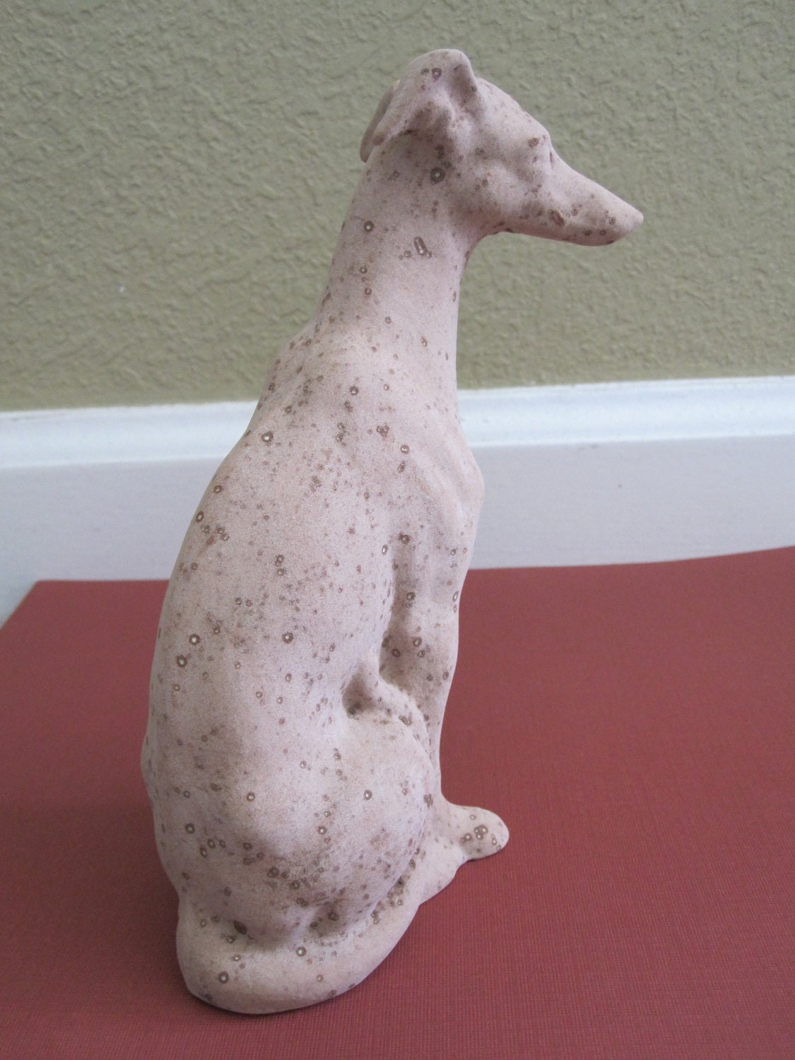 greyhound ceramic statue