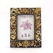 Jeweled Picture Frame - Black and Gold - 4x6 Photo Frame - Handmade