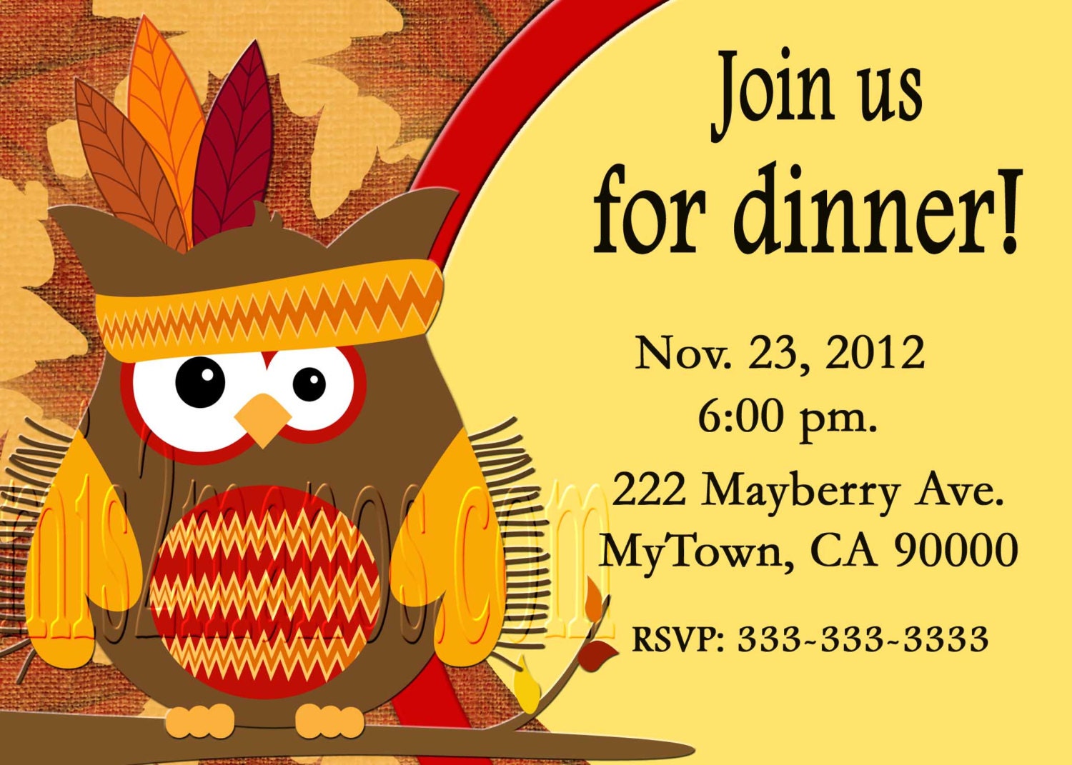 Thanskgiving Dinner Invitations 6