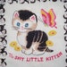 Vintage Shy Little Kitten Golden Book Handkerchief Gustaf Tenggren