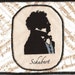 Schubert Fabric Postcard for the Music Lover