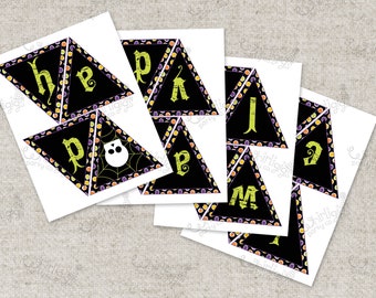 Happy Halloween Banner Printable PDF File