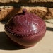 Deep Purple (Plum) Trinket Jar with textured design- stoneware pottery, hand thrown