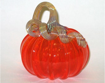 Hand Blown Glass Pumpkin
