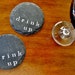 10 Drink Up Slate Circle Coasters for Doris