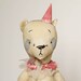 Bear Clown Collar Pink Hat - Happy Birthday Gift - Cotton Stuffed Toy