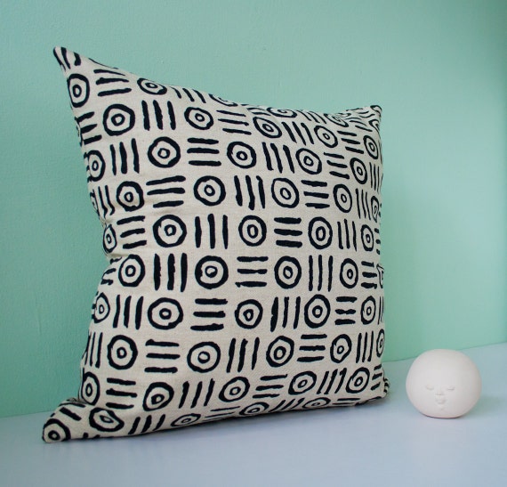 Beige black decorative throw pillow cover modern by pillowdy