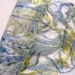 Textured Craft Paper. Mulberry Silk Fiber Paper. Blue and lemon Lace