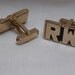 SWANK Initial R W Cufflinks - Gold Vintage Mens Jewelry Accessory - RW
