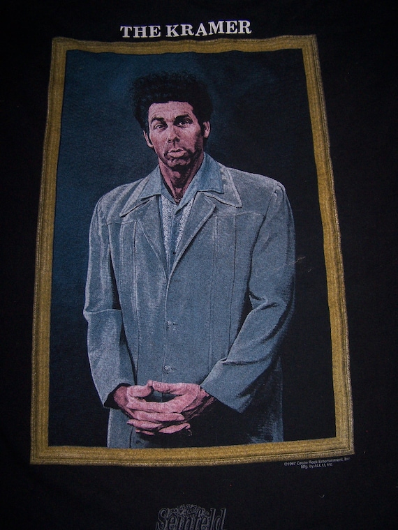 SALE vtg The Kramer Seinfeld framed art t shirt XL tv show