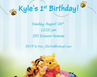 Winnie the Pooh Birthday Invitation