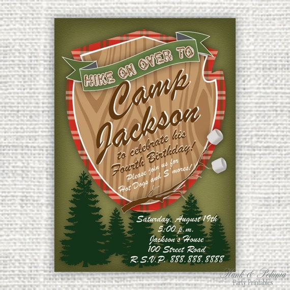 Printable Camp Out Birthday Invitations 6