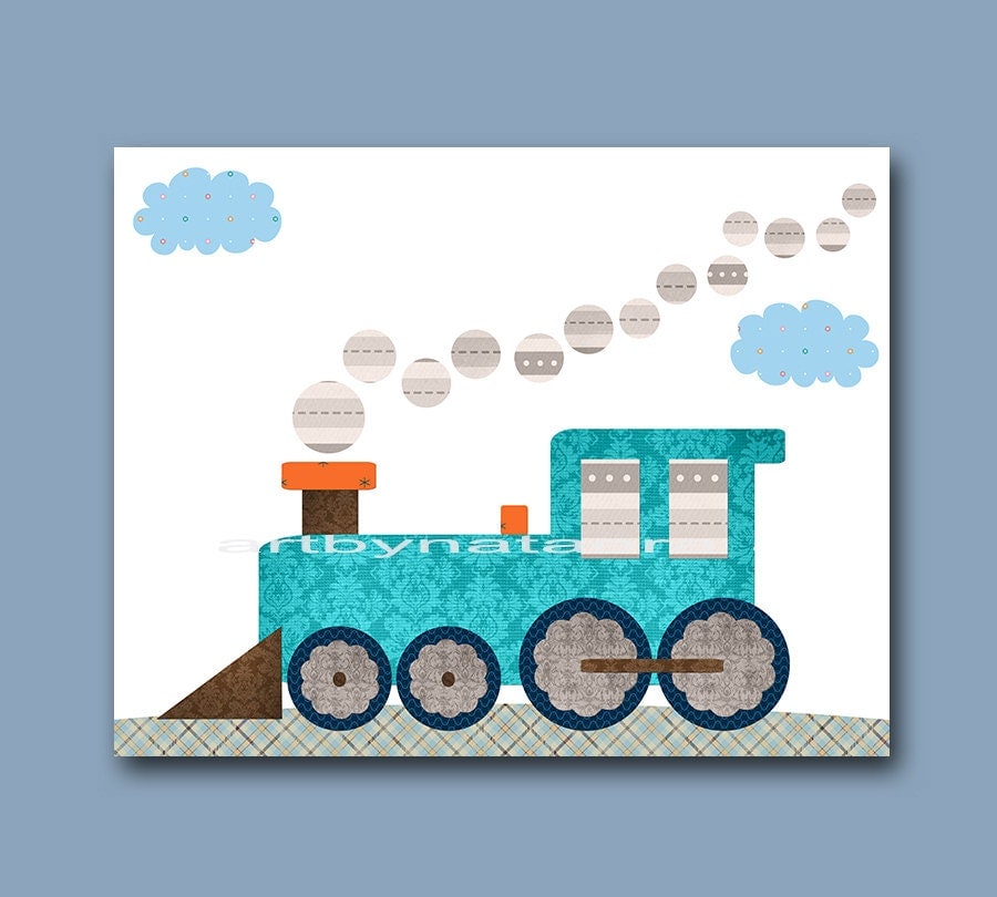 Train Nursery Baby Boy Nursery Decor Baby Nursery Print