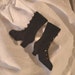 Black felt brooch pair - 'Mary's Boots' - Victorian inspired badge/pin/brooch