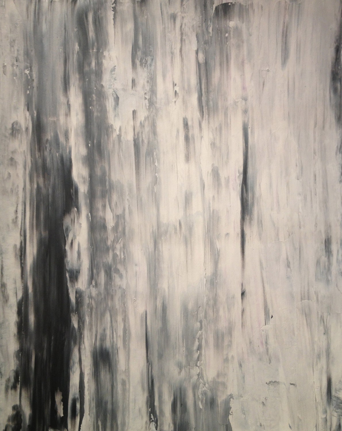 Acrylic Abstract Art Painting Grey White and Black Modern