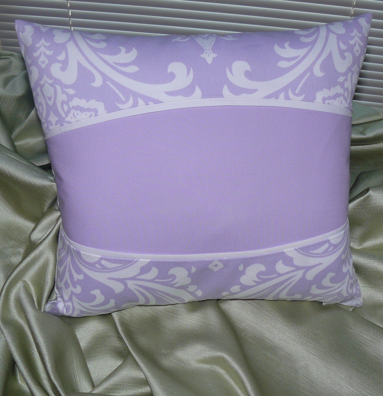 Lilac Osborne Damask Grey Chevron Custom Baby Crib Bedding