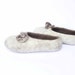 Felted wool slippers white brown