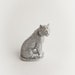 The Werner - Chrome Table Top Tiger Decoration - Animal Statue - Faux Taxidermy