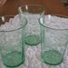 Vintage Depression Green Glass Drinking Glasses