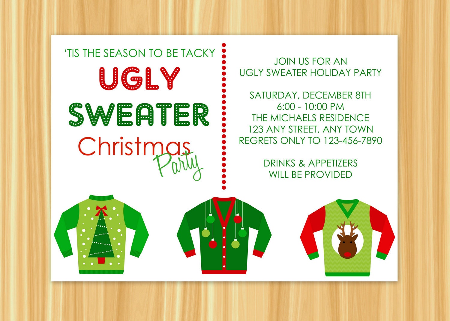 Ugly Sweater Contest Invitation 1