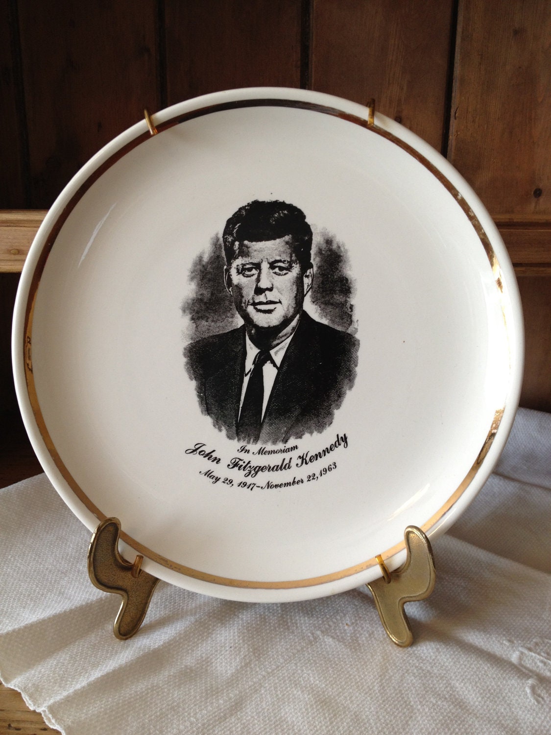 Vintage President John F Kennedy Memorial Plate 50 Year