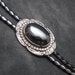 Hematite Bolo Silver Black Cord H210