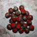 8mm Czech Picasso Opaque Red 3-Cut Glass Beads
